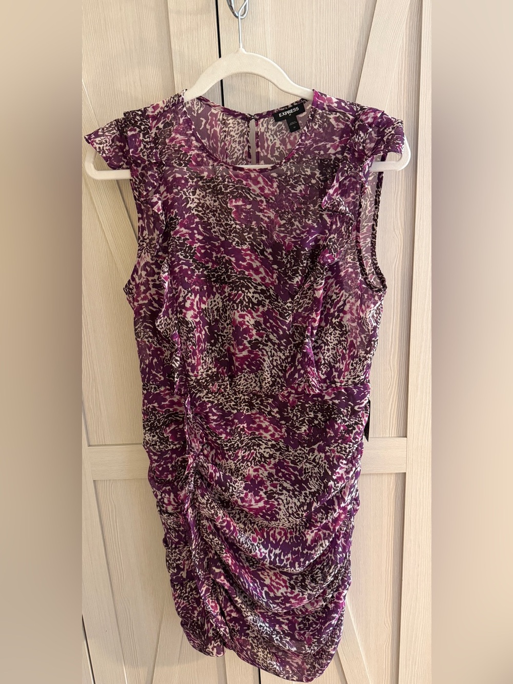 Express Floral Ruffle Sheath Dress - Picture 2 of 5